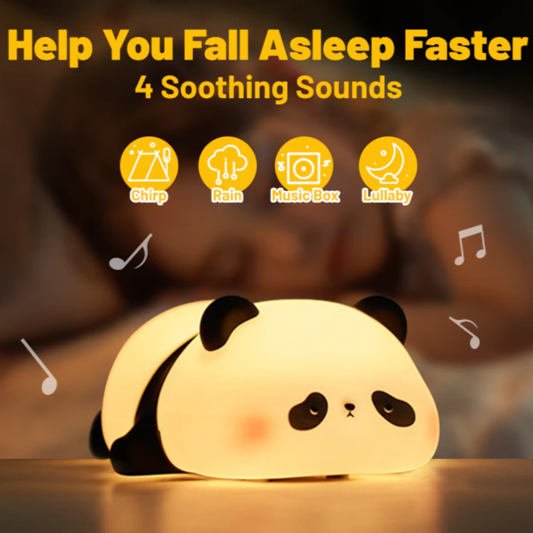 Cute LED panda night light, squishy lamp, best gift for baby and girl