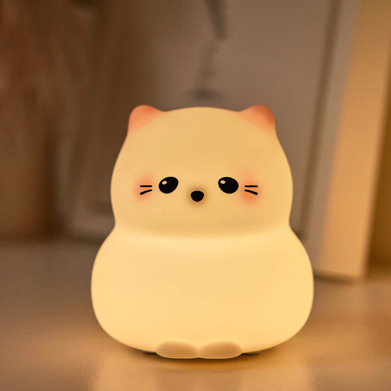Cute kitten pattern night light, best gift for baby and girl
