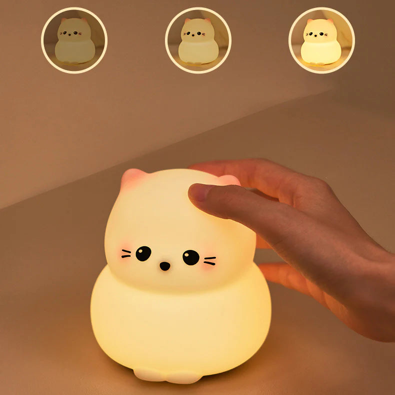 Cute kitten pattern night light, best gift for baby and girl