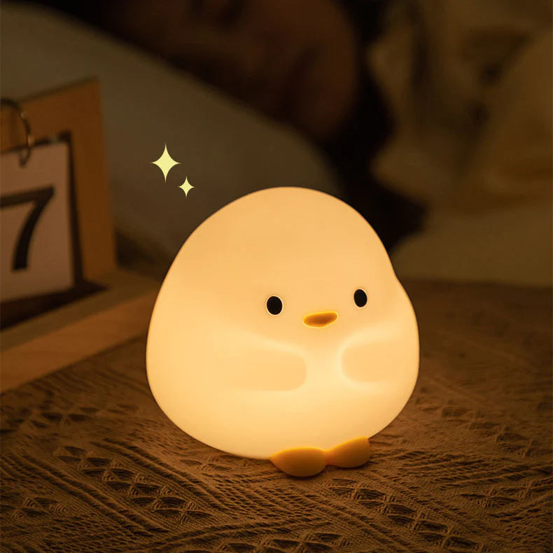 Soft silicone duck-shaped LED night light - Ideal gift for baby and girl