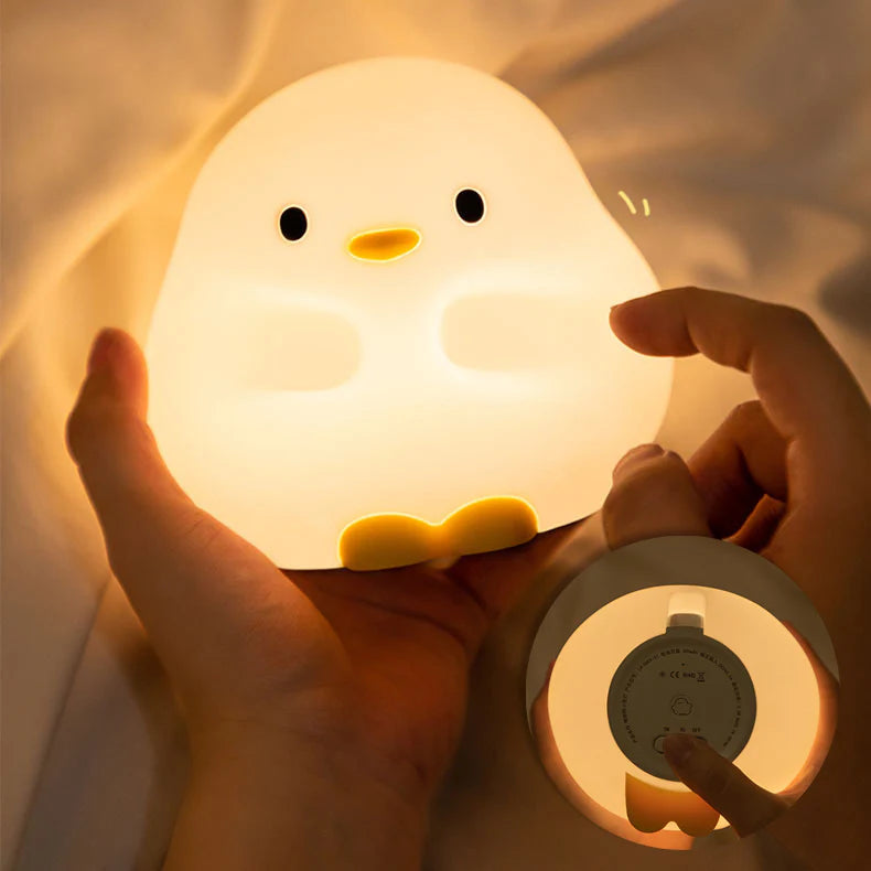 Soft silicone duck-shaped LED night light - Ideal gift for baby and girl