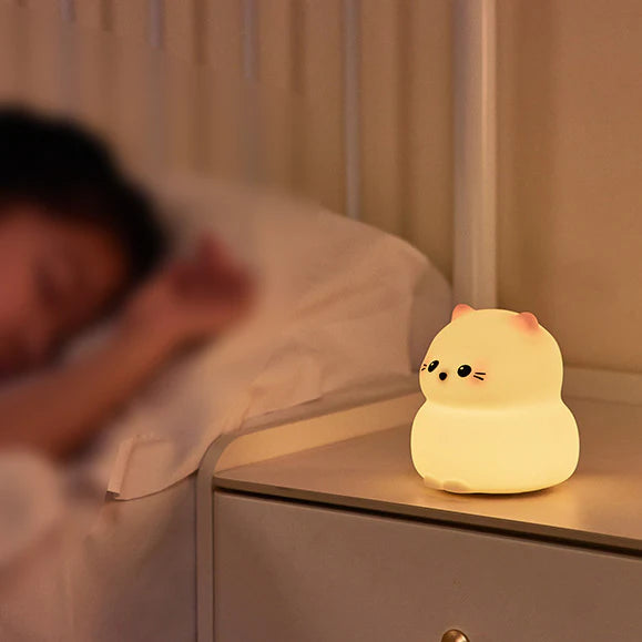 Cute kitten pattern night light, best gift for baby and girl