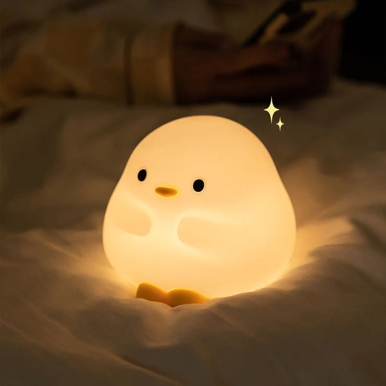 Soft silicone duck-shaped LED night light - Ideal gift for baby and girl