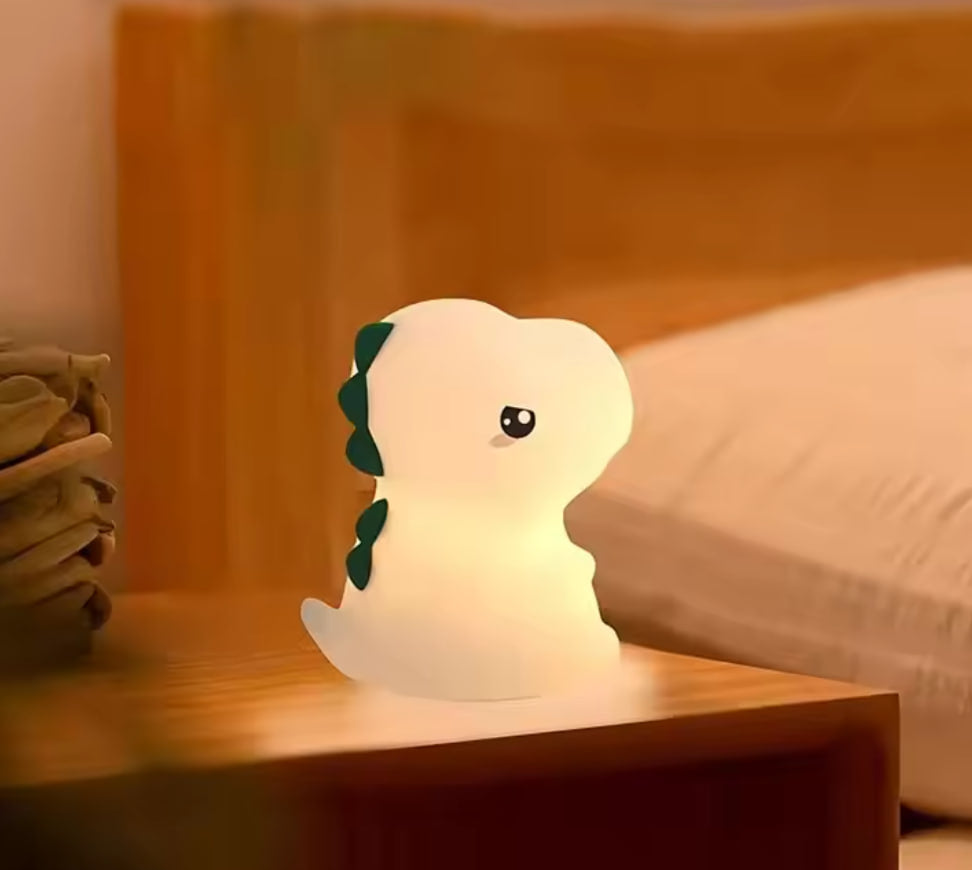🦖 Squishy Tap Tap Dinosaur LED Night Light