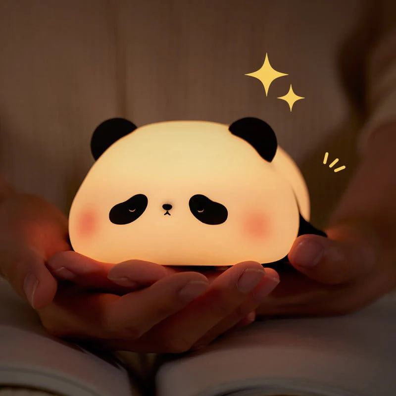 Cute LED panda night light, squishy lamp, best gift for baby and girl